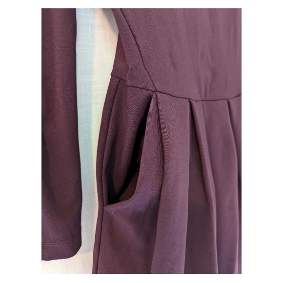 Wilfred Aritzia Burgundy/Wine color. Tartine Fit & Flare Dress Size 0 - Picture 2 of 3